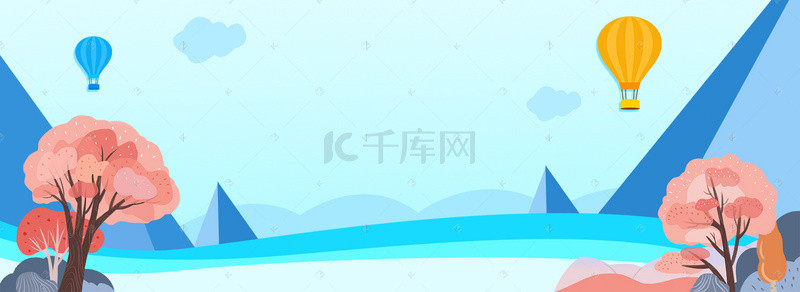 母婴首页背景图片_夏季婴儿洗护用品蓝色卡通banner