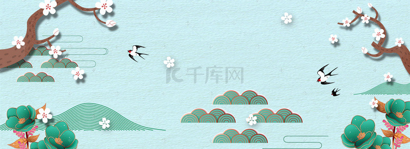 中国风24节气立春海报banner