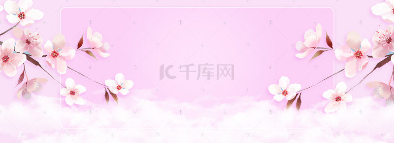 花枝花朵背景图片_春季清新花朵淘宝海报背景