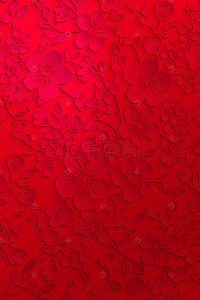 中国风剪纸红色底纹背景