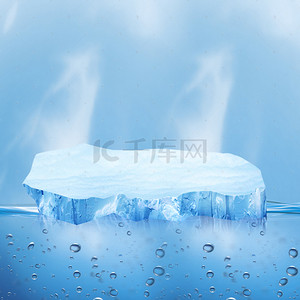 蓝色冰山冰箱空调PSD分层主图背景素材