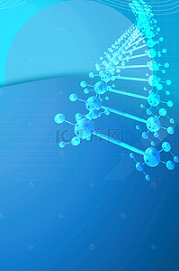 癌症线条背景图片_蓝色几何医学基因背景素材