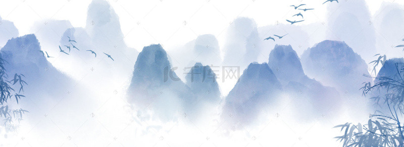 壁纸背景图片_山水中国风电视墙