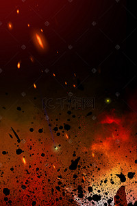 战争爆炸背景图片_大气火焰闪电爆炸游戏背景