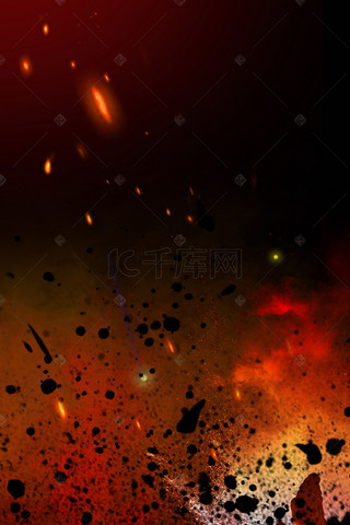 游戏背景图片_大气火焰闪电爆炸游戏背景