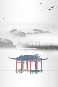 古风高端大气背景图片_简单大气中国风建筑背景