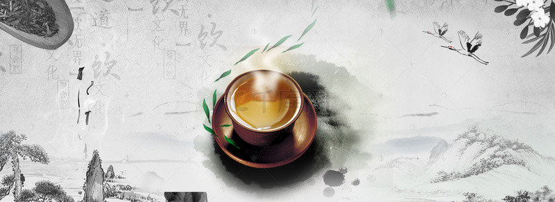 中华风背景图片_中国风茶文化海报背景素材