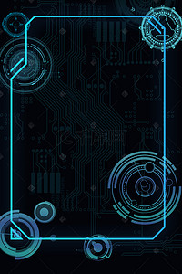 蓝色科技手机背景图片_蓝色科技未来人工工智能科学