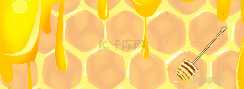 绿色健康蜂蜜海报背景素材