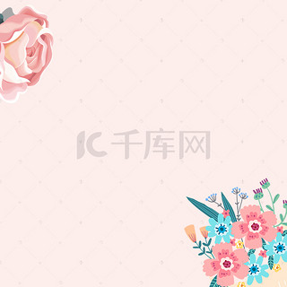 粉色花朵唯美化妆品PSD分层主图背景素材