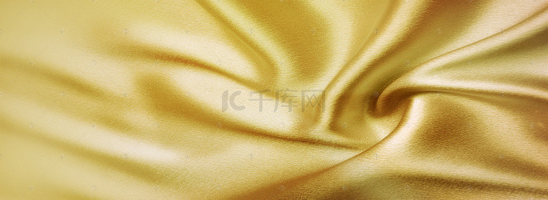 丝绸质感金色绸缎海报