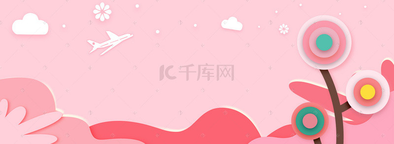 三八妇女节放假背景图片_创意合成剪纸电商女王节 女神节 妇女节背景