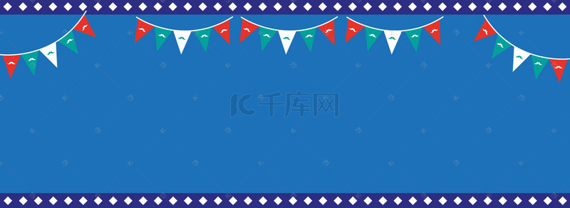 蓝色扁平化父亲节banner背景