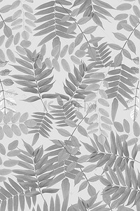 简约黑白树叶底纹文艺家居地毯图案可直接用