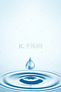 蓝色水素材背景图片_海洋里的一滴水背景素材