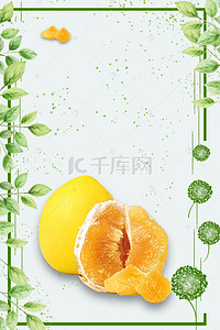 柚子背景图片_新鲜水果蜜柚柚子宣传海报