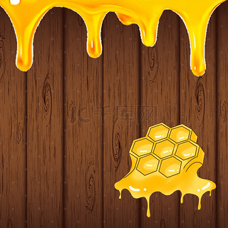 水果主图背景图片_蜂巢蜂蜜食品PSD分层主图背景素材