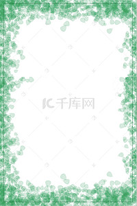 淘宝卡片背景图片_绿色水彩叶子边框电商淘宝背景Ｈ5