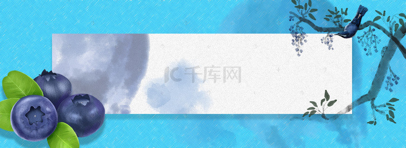 夏日促销电商背景图片_简约夏日水果电商蓝莓banner