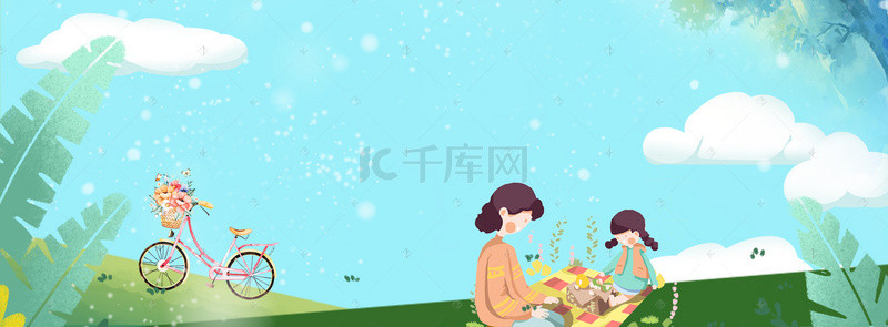 游玩风景背景图片_亲子游玩banner