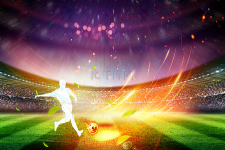 足球背景图片_俄罗斯世界杯海报