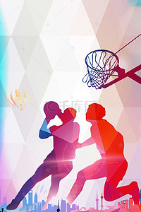 框背景图片_简单青少年打篮球背景