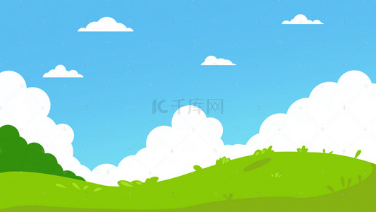 内蒙大草原牛羊背景图片_蓝天白云绿树青山草原背景