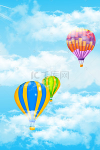 漂浮花瓣背景图片_漂浮在空中的气球