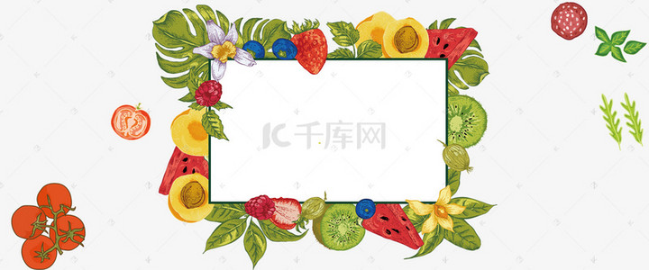 健康沙拉蔬菜美食俯视海报banner