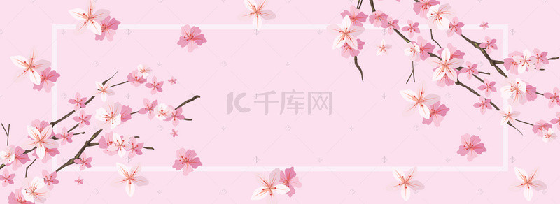 春上新背景图片_新春上新桃花节banner