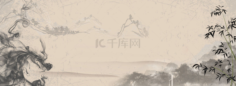 中国风水墨背景图片_天猫家居复古中国风淘宝海报背景