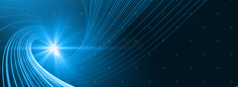 光效金色商务背景图片_蓝色科技简约电子线条光效背景