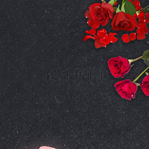 香水主图背景图片_粉色玫瑰浪漫香水PSD分层主图背景素材