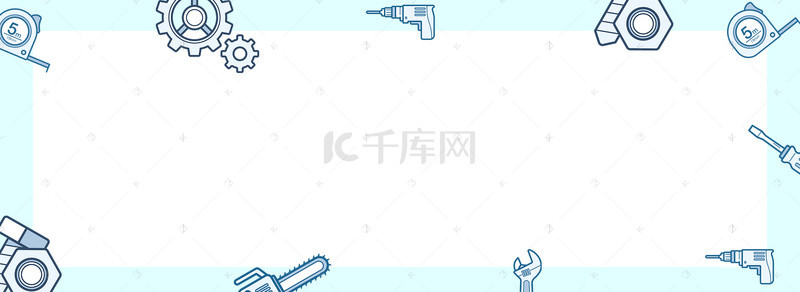 五金齿轮背景促销banner