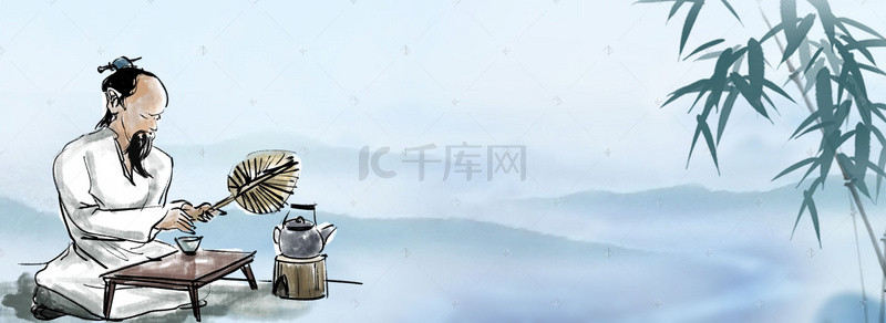 中国风煎药壶海报