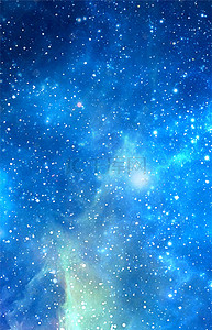 星空分层背景图片_蓝色大气梦幻星空海报