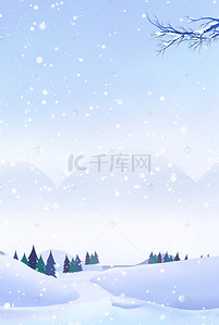 大雪背景图片_卡通风大雪广告背景