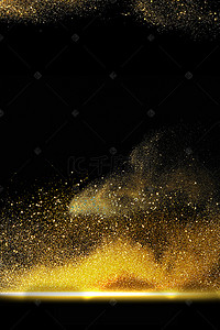 黑金世界杯大气金粉背景