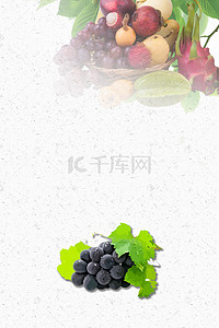 采摘水果背景图片_清新葡萄采摘葡萄熟了PSD分层