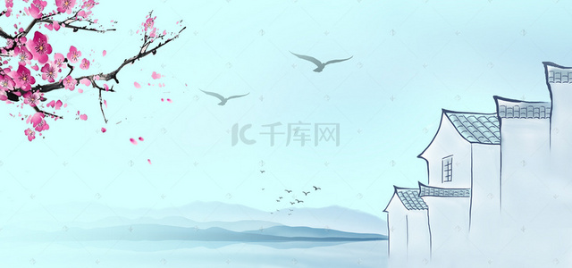 中国风水背景图片_中国风水墨画背景促销banner