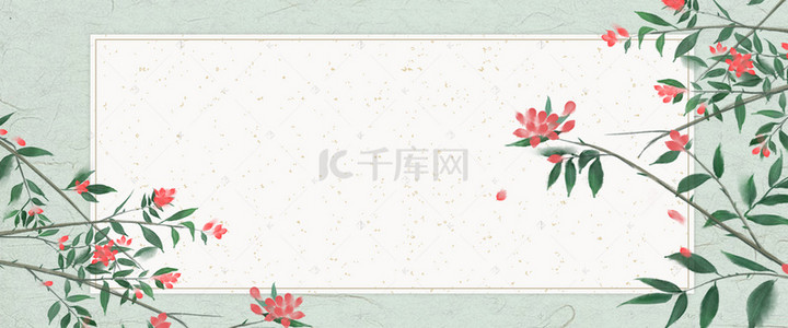 中国风38妇女节女王节女神节手绘花卉海报