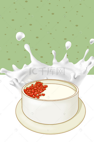 牛奶背景图片_简约清新牛奶饮料海报