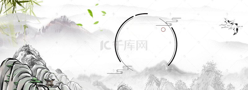 ps海报背景图片_书法白色背景中国风海报banner背景