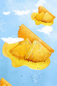 清新菠萝背景图片_菠萝水果背景图片