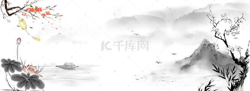 电商模板首页背景图片_水墨中国风电商淘宝首页背景