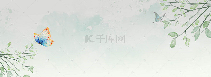 手绘化妆品背景图片_春天文艺手绘小清新banner