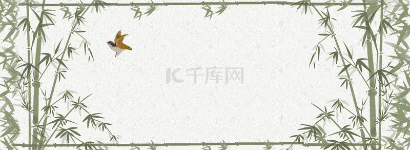 边框素材矢量素材背景图片_矢量古典中国风手绘竹子竹林背景