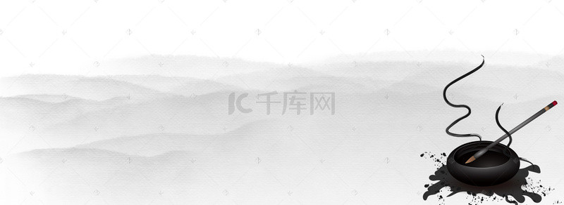 海报模板中国风背景图片_中国风毛笔背景素材