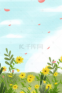 花卉背景图片背景图片_春天花卉背景图片