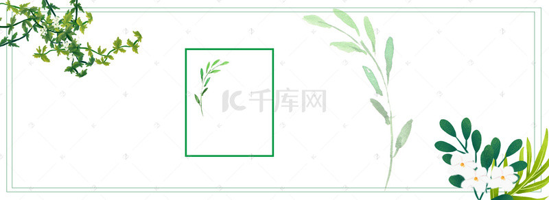 天猫首页绿色背景图片_夏季上新全屏海报设计模板banner